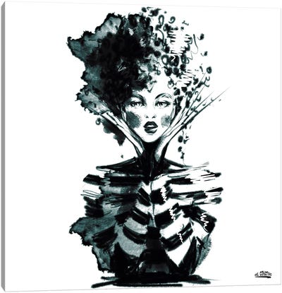 She Loves The 80s Canvas Art Print - Graphic Fashion