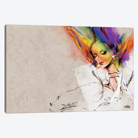 The Rainbow Girl Canvas Print #MEX50} by Marina Ernst Art Print