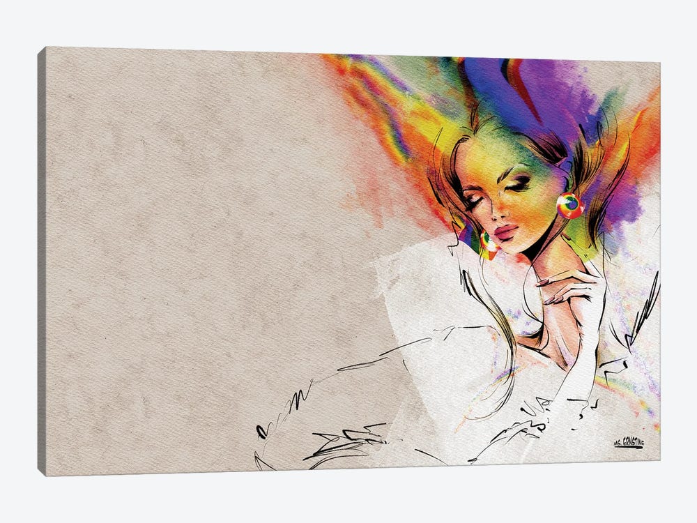 The Rainbow Girl by Marina Ernst 1-piece Canvas Artwork
