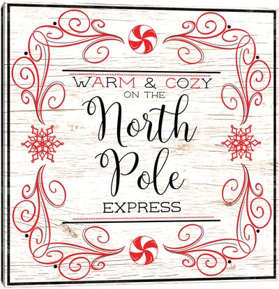 North Peppermint Pole I Canvas Art Print - Home for the Holidays
