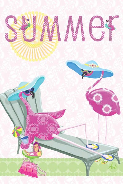 Flamingos: Flamingo Summer I by Andi Metz