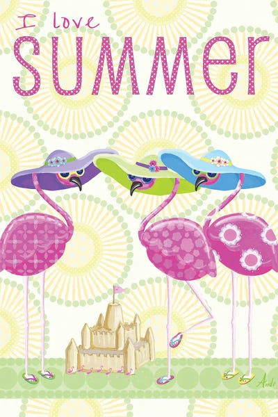 Flamingo Summer II by Andi Metz framed wall art