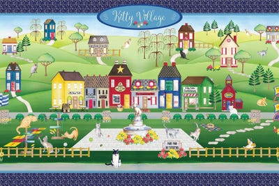 Kitty Cat Village by Andi Metz canvas print