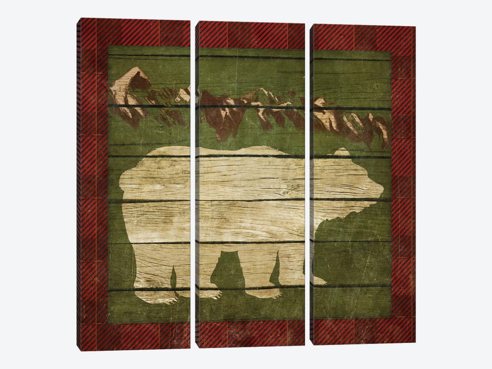 Rustic Nature on Plaid I by Andi Metz 3-piece Canvas Wall Art