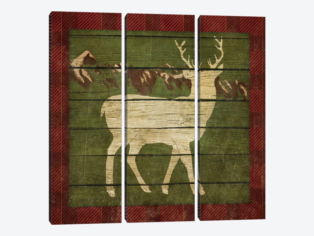 Rustic Nature on Plaid II by Andi Metz 3-piece Canvas Print