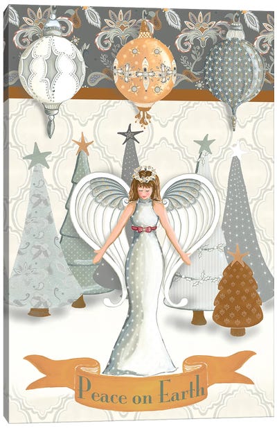 Angel Wonderland Earth Canvas Art Print - Christmas Angel Art