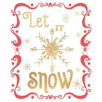 Gold and Red Christmas I by Andi Metz art print