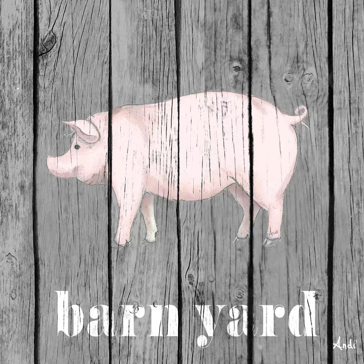Barnyard Pig by Andi Metz wall art