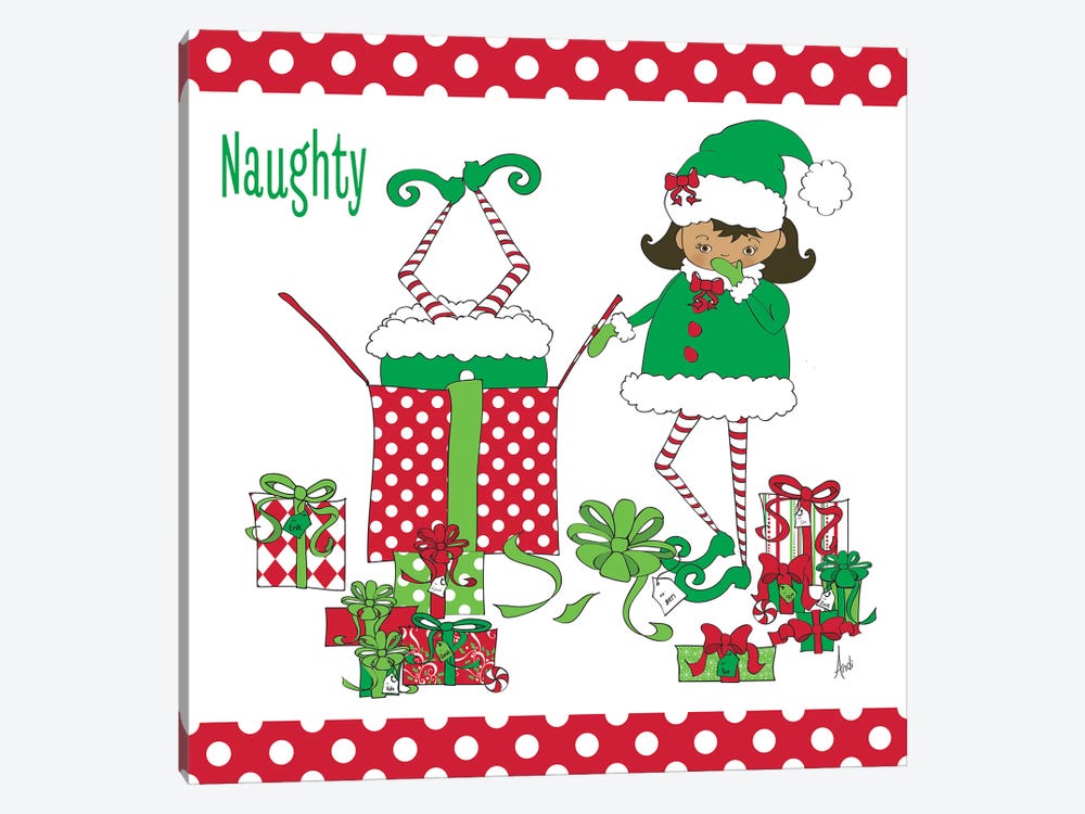 Naughty Elves by Andi Metz 1-piece Canvas Print