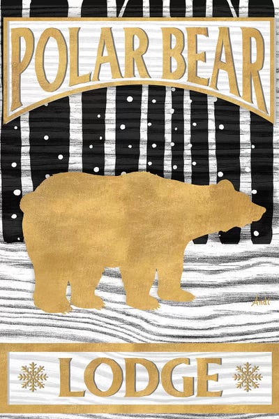 Winter Lodge Sign I by Andi Metz art print