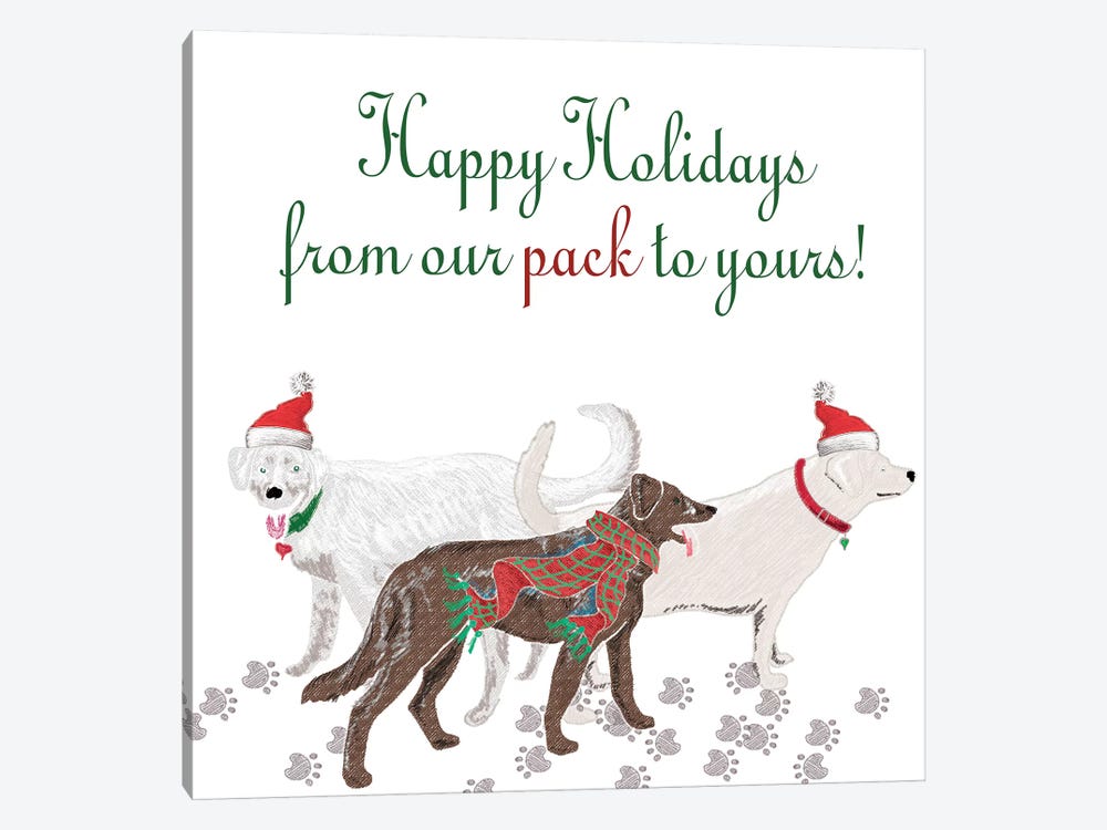 Woof Holiday Pack I by Andi Metz 1-piece Canvas Art