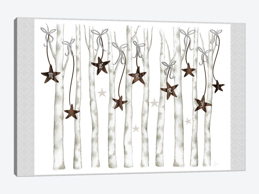 Merry And Bright Birch Trees I by Andi Metz 1-piece Canvas Wall Art