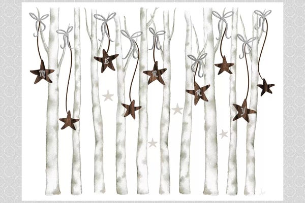 Farmhouse Festive: Merry And Bright Birch Trees I by Andi Metz