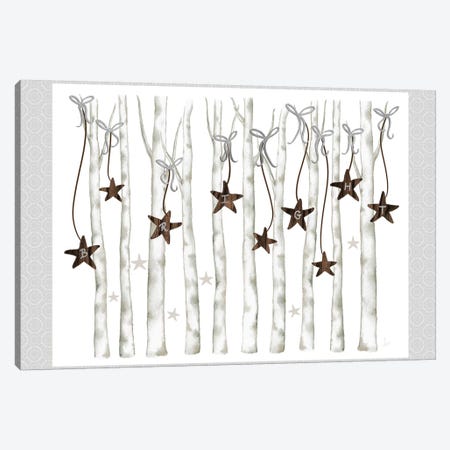 Merry And Bright Birch Trees II Canvas Print #MEZ80} by Andi Metz Canvas Wall Art