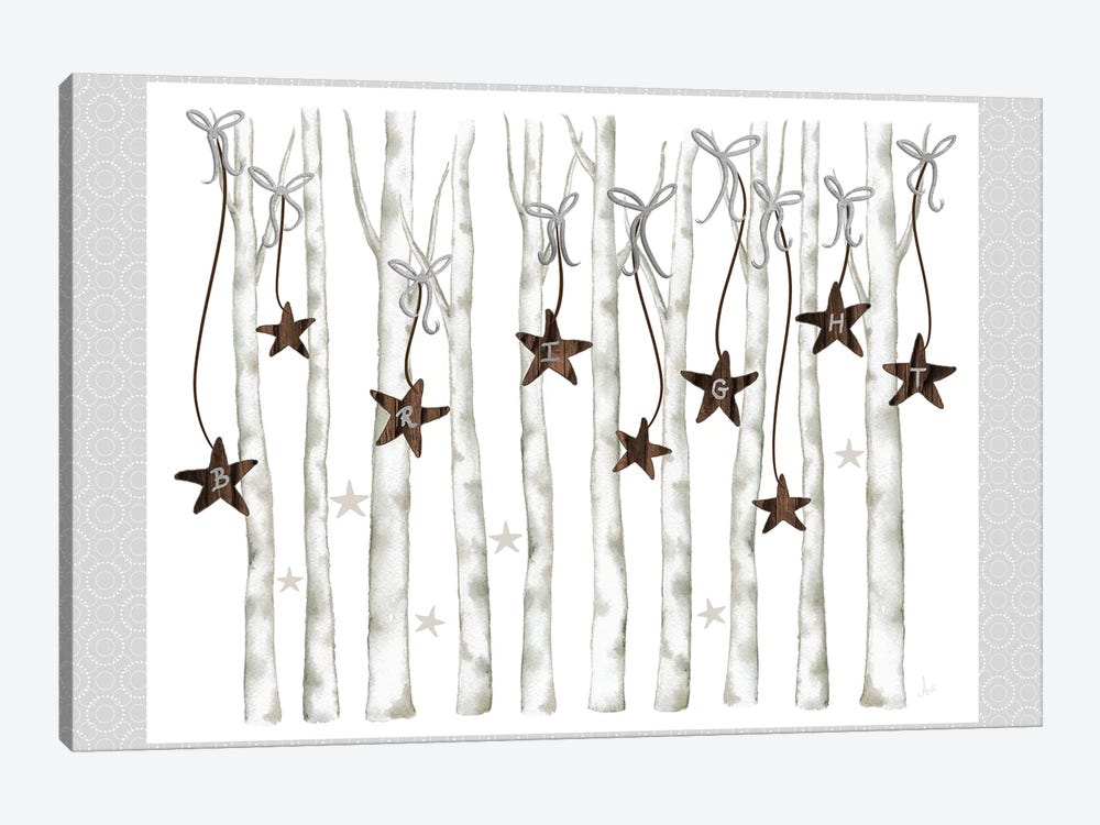 Merry And Bright Birch Trees II by Andi Metz 1-piece Canvas Wall Art