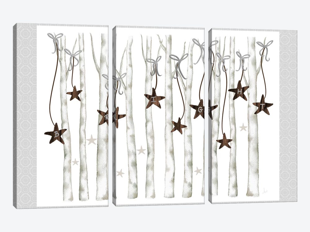 Merry And Bright Birch Trees II by Andi Metz 3-piece Canvas Artwork