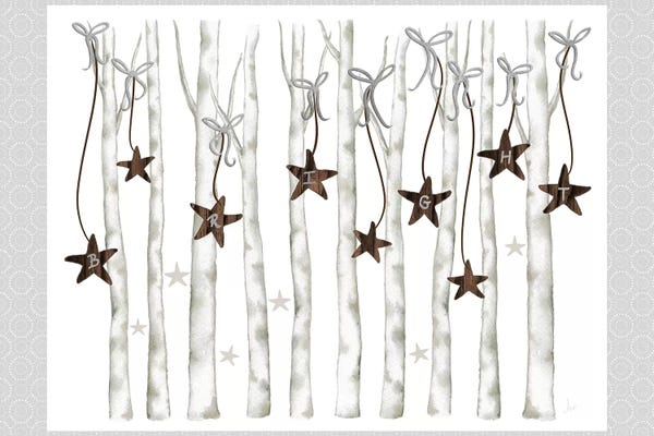 Farmhouse Festive: Merry And Bright Birch Trees II by Andi Metz