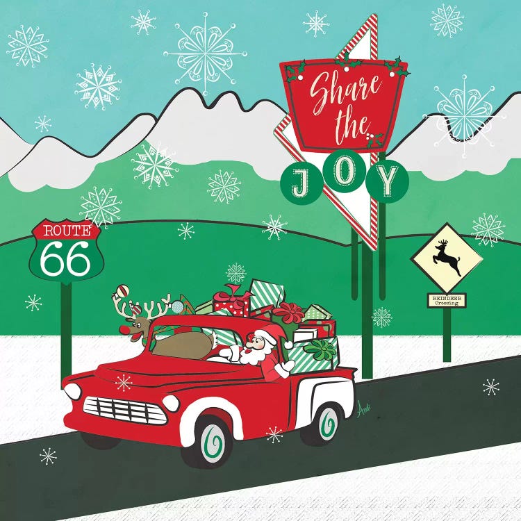 Retro Santa DrivIng I