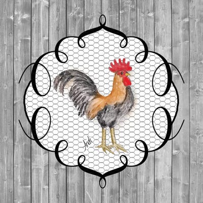 Rooster On The Roost I by Andi Metz art print