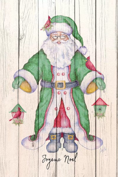 Rustic Winter: Santa & Cardinal II by Andi Metz