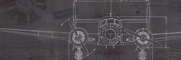 By Air: Plane Blueprint IV by Marco Fabiano