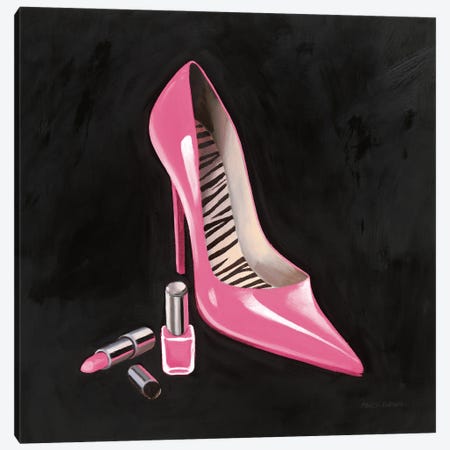 The Pink Shoe I Crop Canvas Print #MFA21} by Marco Fabiano Art Print