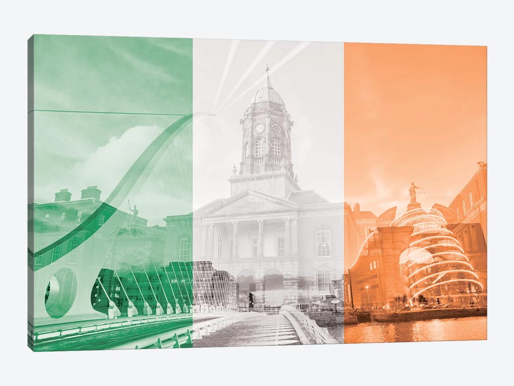 The Fair City - Dublin by 5by5collective 1-piece Canvas Print