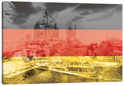 The Grey City - Berlin Canvas Art Print - Multicultural Flag Carnival