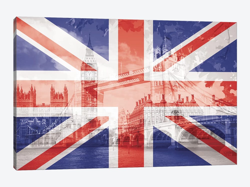 The Square Mile - London - The Big Smoke on the Thames by 5by5collective 1-piece Canvas Print