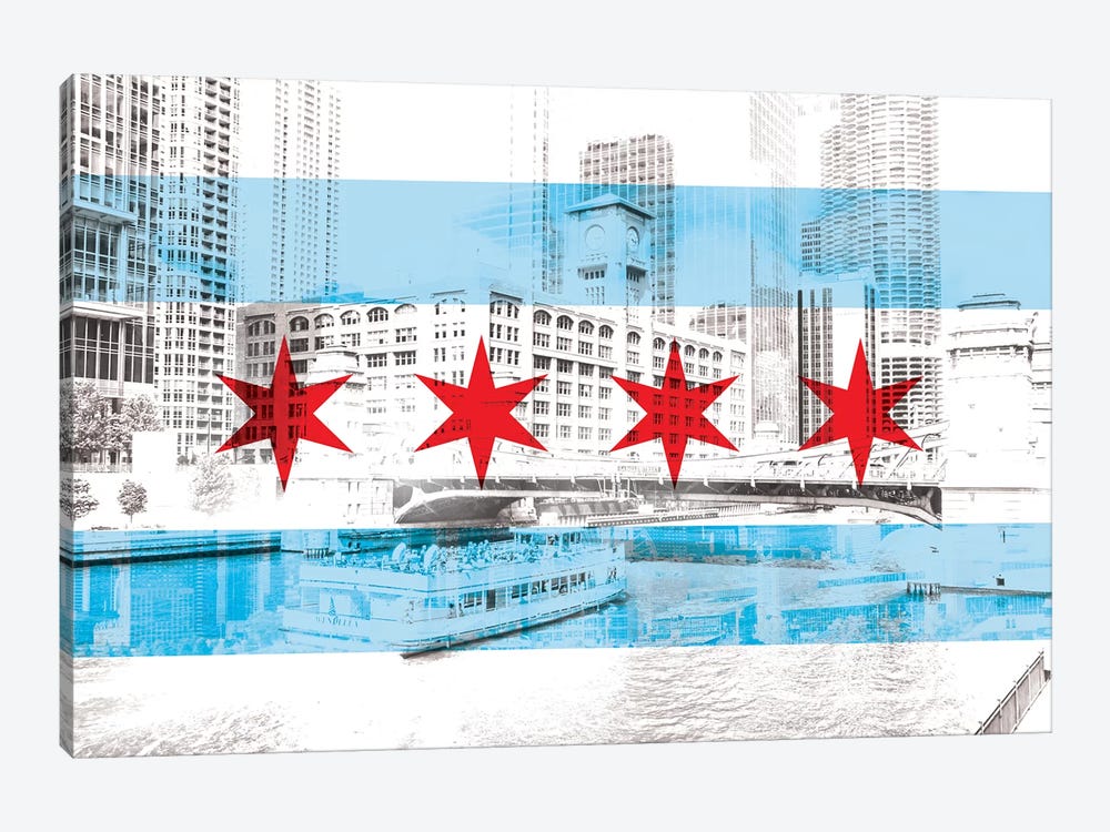 The Windy City - Chicago - The City of Big Shoiulders by 5by5collective 1-piece Canvas Artwork