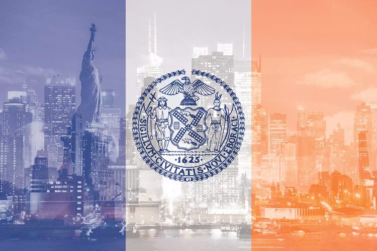 The Big Apple - New York City - An Architectural Dazzle by 5by5collective wall art