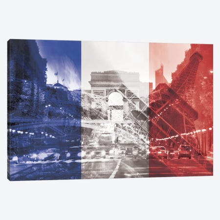 The City of Love - Paris - Where Romace Blossoms Canvas Print #MFC3} by 5by5collective Art Print