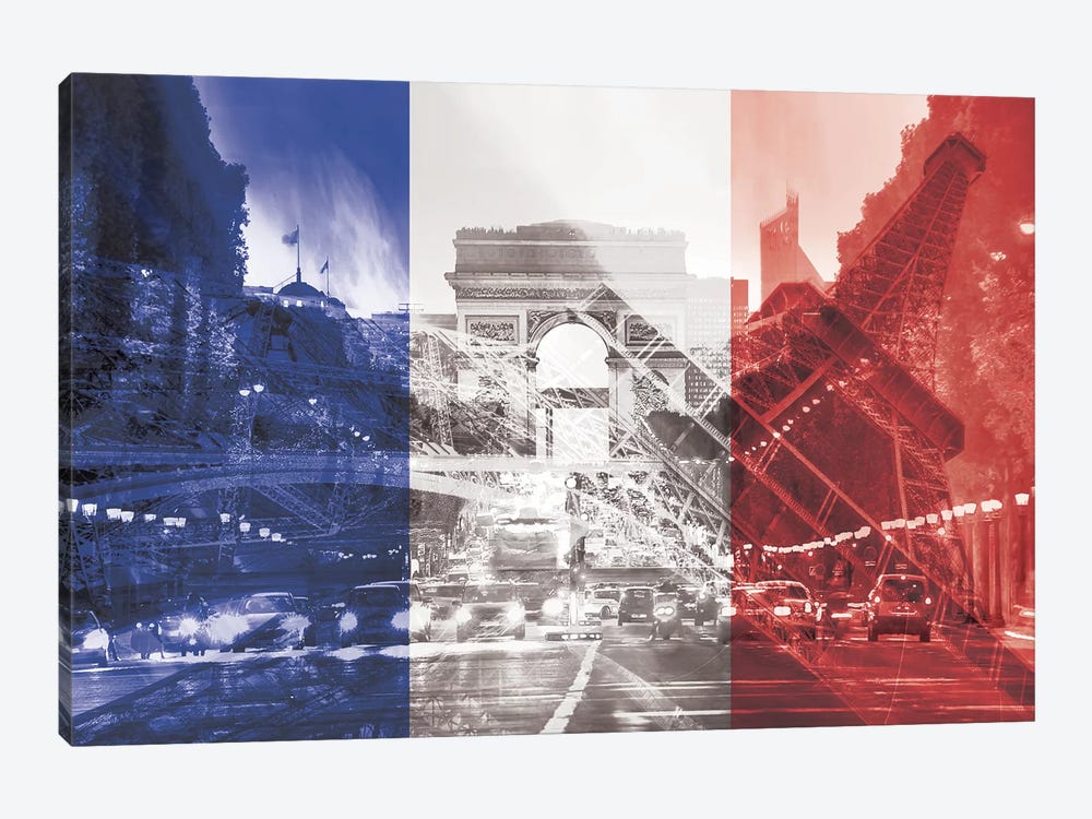 The City of Love - Paris - Where Romace Blossoms by 5by5collective 1-piece Canvas Art