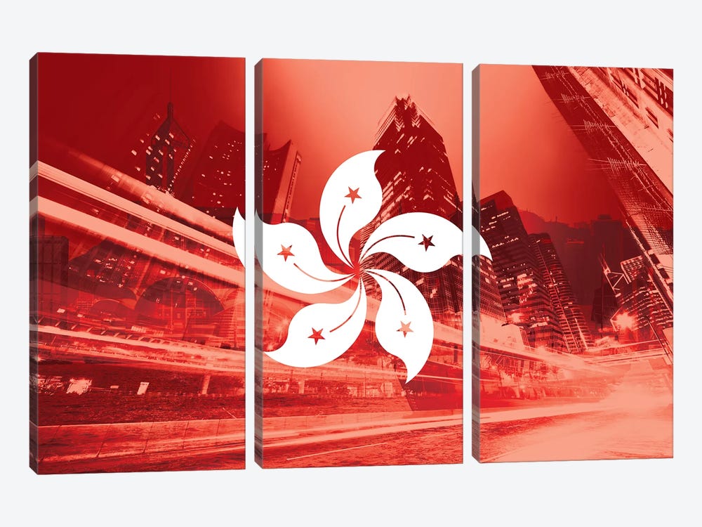 Pearl of the Orient - Hong Kong - Dynamic Inheritance by 5by5collective 3-piece Canvas Artwork