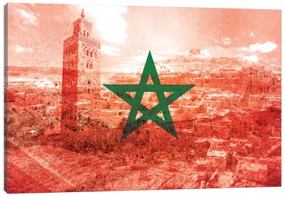 Red City - Marrakech - A Labyrinth of Imagination Canvas Art Print - Flag Art