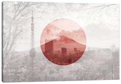 Rising Sun of Yamato - Tokyo Canvas Art Print - Japanese Décor