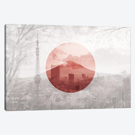 Rising Sun of Yamato - Tokyo Canvas Print #MFC9} by 5by5collective Art Print
