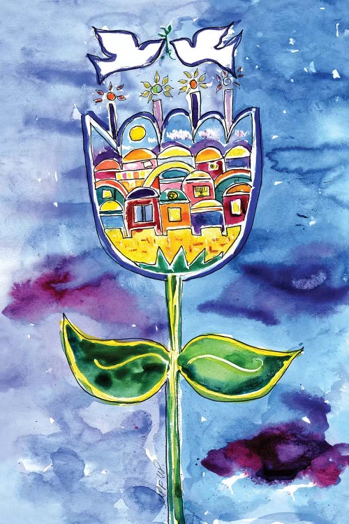 Jerusalem Bloom by Michele Pulver Feldman wall art