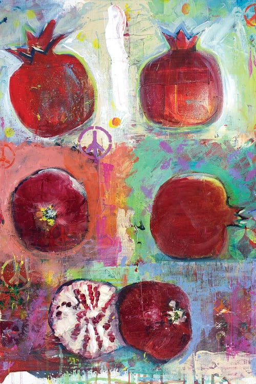 Peace And Pomgrantes by Michele Pulver Feldman wall art