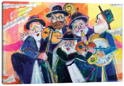 Singing In The New Year Canvas Art Print - Judaism Art