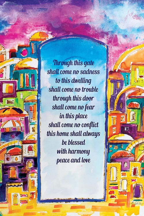 Golden Arches Home Blessing by Michele Pulver Feldman wall art