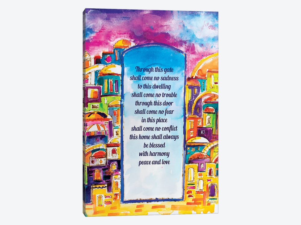 Golden Arches Home Blessing by Michele Pulver Feldman 1-piece Art Print