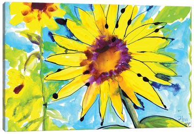 Sunflower Canvas Art Print - Michele Pulver Feldman