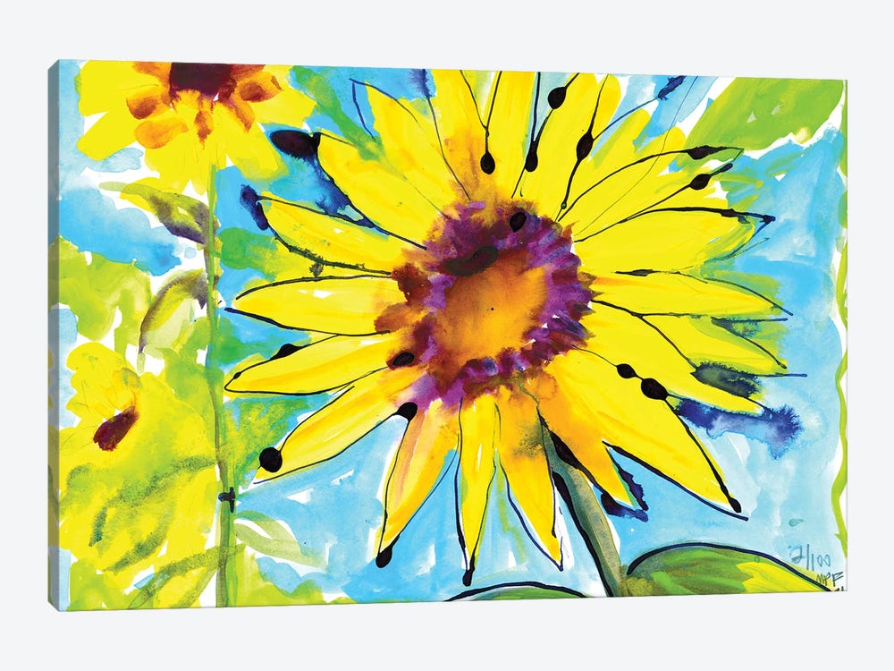 Sunflower by Michele Pulver Feldman 1-piece Canvas Print