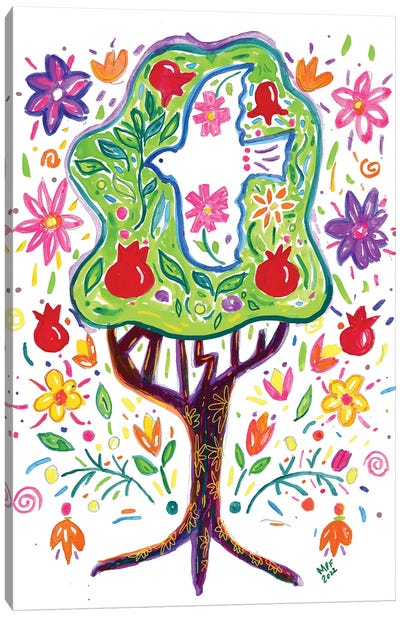 Eitz Shalom Peace Tree Canvas Art Print - Michele Pulver Feldman