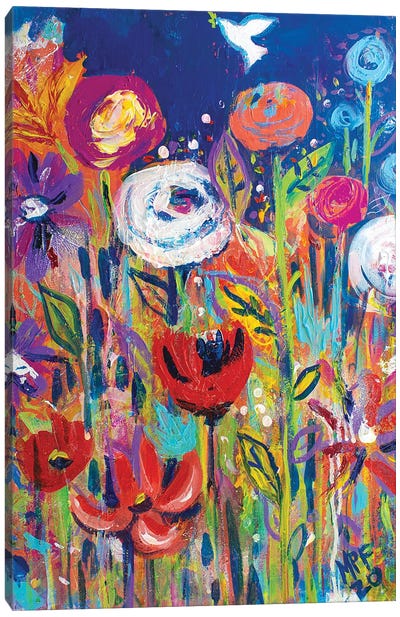 Monet's Peace Garden Canvas Art Print - Michele Pulver Feldman