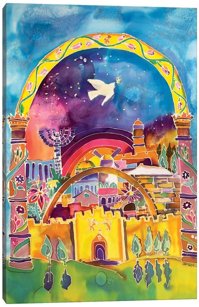 City Of Peace Canvas Art Print - Michele Pulver Feldman