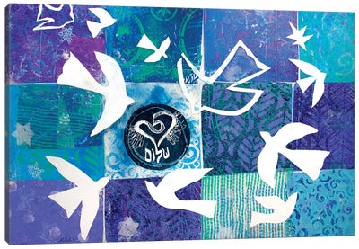 Flight Of Matisse's Doves Canvas Art Print - Michele Pulver Feldman