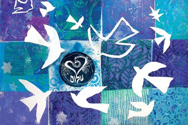 Michele Pulver Feldman: Flight Of Matisse's Doves by Michele Pulver Feldman