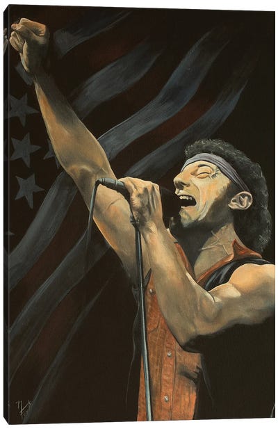 Born In The USA Canvas Art Print - Bruce Springsteen